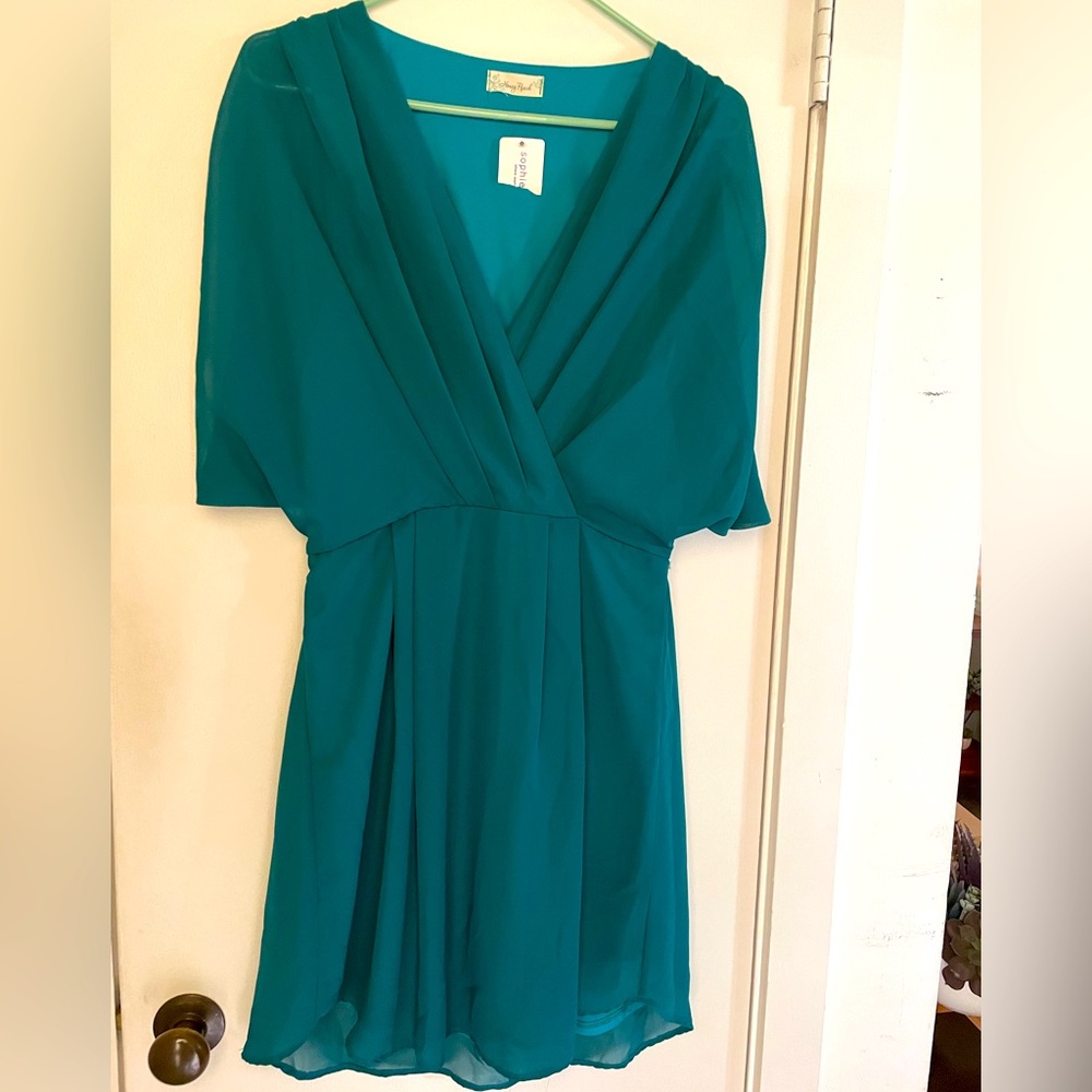 Stunning teal dress. Medium. Honey Punch from Sophie & Trey.